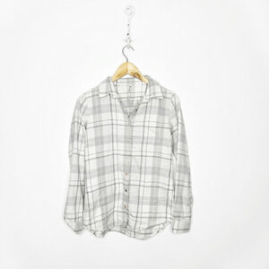 KUHL Kamila Flannel gray button front midweight cotton blend womens XS